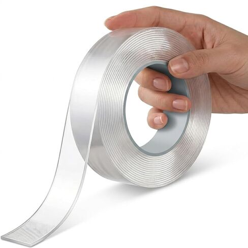 Double Sided Tape Heavy Duty 5M 198" x 1.18" Removable Nano Tape for Poster Carpet Picture Hanging Strip Rug - Strong Adhesive Multipurpose Clear Mounting Tape for Walls (30MM X 16.4 Ft) in Saudi Arabia
