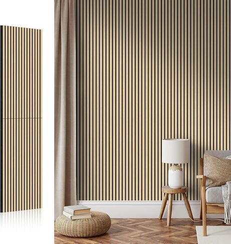 ألواح الجدار الخشبية الصوتية مطوية 1 حزمة - 94.4 "× 23.6" × 0.7 "، تطوي إلى 2x 47.2" × 23.6 " in Kuwait