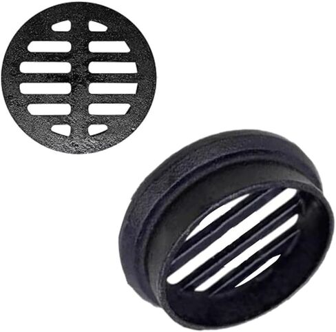Heavy Duty Cast Iron Round Floor Drain Grate Cover - 2" 6" 8" Anti-Blocking Strainer & Trench Cover for Outdoor Garden Drainage (25cm/9.8in) in Kuwait