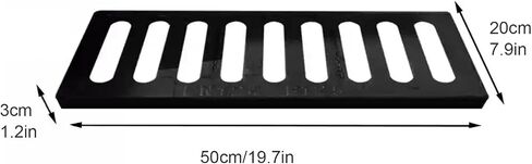 Heavy Duty Cast Iron Drain Grate - B125 Class Outdoor Drain Cover for Yard & Driveway, Rectangle Drainage Grate (19.6 x 7.9 in) - Supports Small Cars, Durable & Weather Resistant in Kuwait