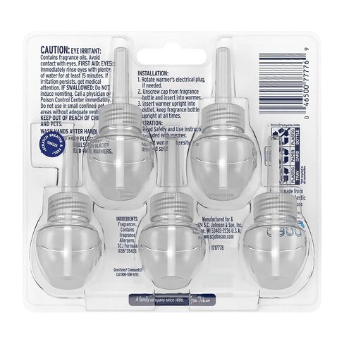 SC Johnson Professional Glade PlugIns Refills Air Freshener, Hawaiian Breeze, 3.35 Fl Oz, 5 Count x Pack of 5, 25 Refills in Kuwait