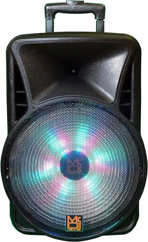 MR DJ DJ12BAT+ 12 بوصة عربة محمولة PA DJ مكبر صوت يعمل بالبلوتوث TWS بقدرة 3000 وات LCD/MP3/USB/micro SD in Kuwait