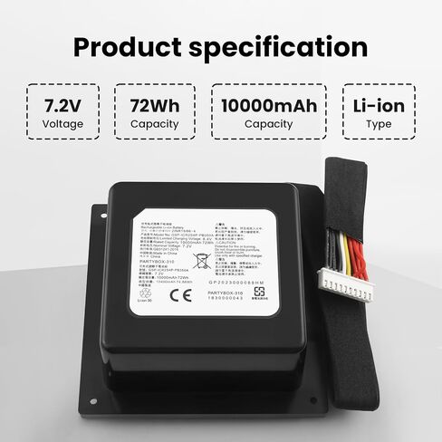 ANTIEE Replacement Battery for JBL PartyBox 310 Portable Bluetooth Party Speaker PN:GSP-2S4P-PB350A, GSP-2S4P-PB350B Battery 72Wh 10000mAh in Kuwait