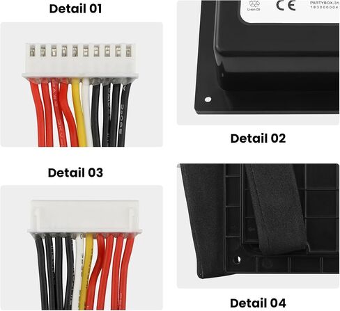 ANTIEE Replacement Battery for JBL PartyBox 310 Portable Bluetooth Party Speaker PN:GSP-2S4P-PB350A, GSP-2S4P-PB350B Battery 72Wh 10000mAh in Kuwait