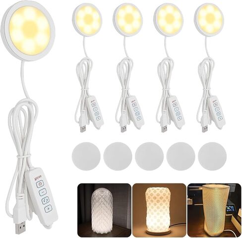 طقم مصابيح LED 5 قطع 001 لمختبر بامبو، طقم مصابيح LED للطابعة ثلاثية الأبعاد بدرجة حرارة 3 ألوان، سطوع قابل للتعديل ثلاثي الأبعاد مطبوعة DIY قطع غيار نماذج الأجهزة، 5 فولت يعمل بمنفذ USB in Kuwait