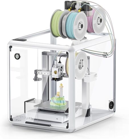 حاوية طابعة ثلاثية الأبعاد TOPCUBE F2 لمجموعة Bambu Lab A1/A1، حاوية أكريليك شفافة 360 درجة مع ضوء LED، صندوق غطاء طابعة ثلاثية الأبعاد تبريد نشط ودرجة حرارة ثابتة وعزل للرائحة in Kuwait