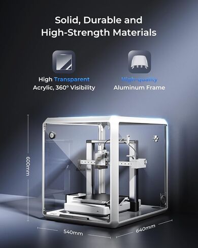 حاوية طابعة ثلاثية الأبعاد TOPCUBE F2 لمجموعة Bambu Lab A1/A1، حاوية أكريليك شفافة 360 درجة مع ضوء LED، صندوق غطاء طابعة ثلاثية الأبعاد تبريد نشط ودرجة حرارة ثابتة وعزل للرائحة in Kuwait