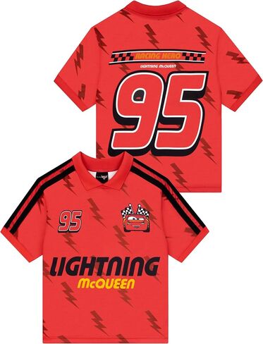 Disney Cars Lightning McQueen Shirt, Kids Soccer Jersey, Soccer Shirts for Boys, Boys T Shirts, Red 5 in Kuwait