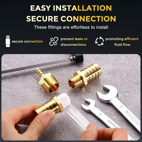 20 قطعة من METALLIXITY محول خرطوم نحاسي إلى NPT ذكر 3/16 بوصة Barb x 1/4 بوصة NPT ذكر للسيارات والدراجات النارية والبحرية والشاحنات وأنظمة الوقود RV in Kuwait