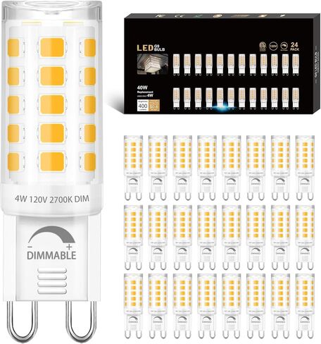 Winshine 10 حزمة عكس الضوء G9 LED لمبة الضوء 3000K أبيض دافئ، 4W G9 قاعدة الثريا ضوء لمبة بيضاء ناعمة، T4 40Watt استبدال الهالوجين G9 قاعدة ثنائية الدبوس، CRI85 120V 360 درجة زاوية الشعاع in Saudi Arabia