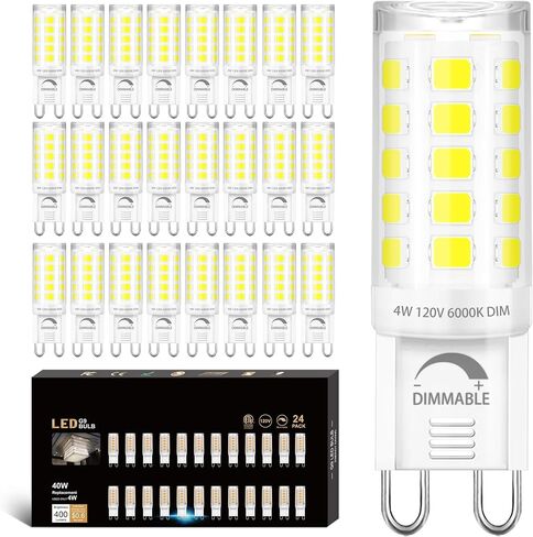 Winshine 10 حزمة عكس الضوء G9 LED لمبة الضوء 3000K أبيض دافئ، 4W G9 قاعدة الثريا ضوء لمبة بيضاء ناعمة، T4 40Watt استبدال الهالوجين G9 قاعدة ثنائية الدبوس، CRI85 120V 360 درجة زاوية الشعاع in Saudi Arabia