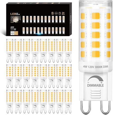 Winshine 10 حزمة عكس الضوء G9 LED لمبة الضوء 3000K أبيض دافئ، 4W G9 قاعدة الثريا ضوء لمبة بيضاء ناعمة، T4 40Watt استبدال الهالوجين G9 قاعدة ثنائية الدبوس، CRI85 120V 360 درجة زاوية الشعاع in Saudi Arabia