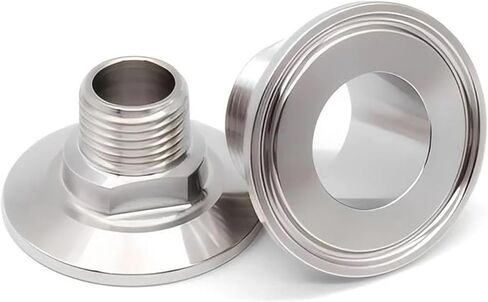 1pcs 1/4" 3/8" 1/2" 3/4" 1" Male Threaded to 3/4" 1.5" 2" Tri Clamp TC34 Stainless Steel Pipe Fitting Connector Adapter(SUS 316L,TC 25.4mm) in Kuwait