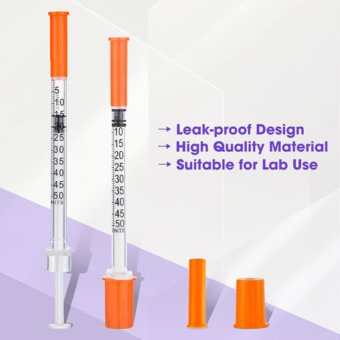 1/2mL/cc Lab Utensils with 30Ga 5/16inch(8mm), Disposable Individually for Liquid Measurement, Pack of 20 in Saudi Arabia