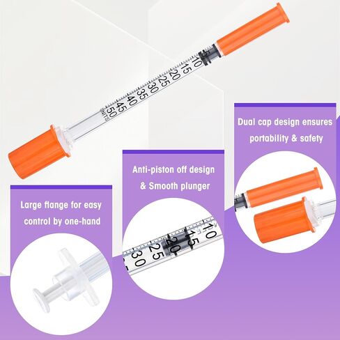 1/2mL/cc Lab Utensils with 30Ga 5/16inch(8mm), Disposable Individually for Liquid Measurement, Pack of 20 in Saudi Arabia