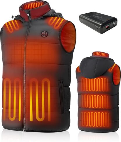 Men Heated Vest with 16000mAh Battery Pack Included Heating Vests 15-Zone Warming for Cycling,2501-ML-US in Kuwait