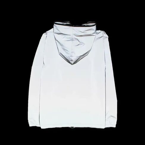 Reflective Jackets Thickened Rainwear Suit with Chest Pocket Reflective Windbreaker Camping Hoodie Stylish Hooded Jacket Women Men(L) in Kuwait