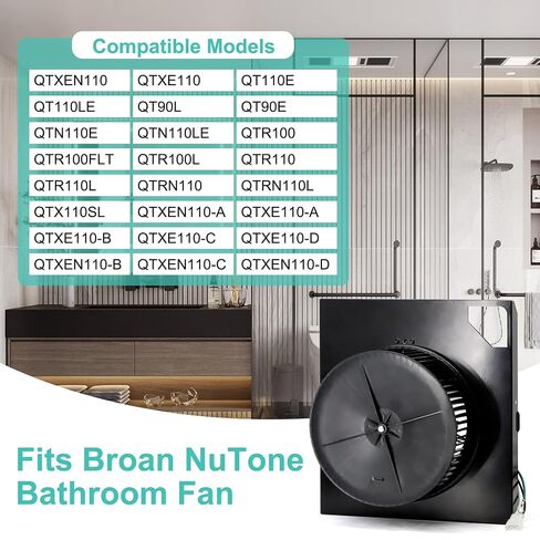 S97018218 مجموعة محرك مروحة الحمام لBroan Nutone QTXE110، QTRN110، QTRN110L، QTN110E، QTN110LE، QTR110، QTR110L، QTXE110-D، QT90E، S97020048 استبدال محرك مروحة العادم in Kuwait