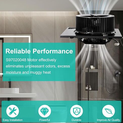 S97018218 مجموعة محرك مروحة الحمام لBroan Nutone QTXE110، QTRN110، QTRN110L، QTN110E، QTN110LE، QTR110، QTR110L، QTXE110-D، QT90E، S97020048 استبدال محرك مروحة العادم in Kuwait