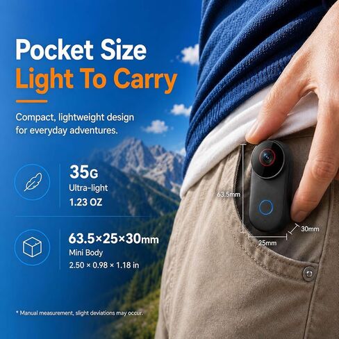 4K Ultra HD Action Camera, 6-Axis Electronic Image Stabilization, 154° Wide Angle Lens, Waterproof Sports Camera with WiFi, 5H Battery Life with Charging Case (Black, 64GA) in Kuwait