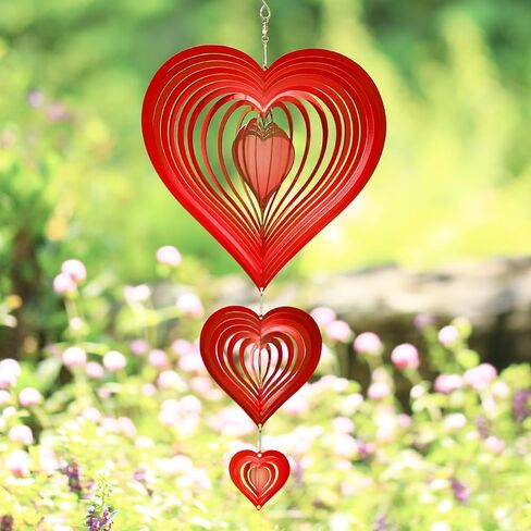Wind Spinners Outdoor for Yard Decorations, Smooth Spinning, Stainless Steel Spinner for Yard, Outdoor Hanging (Helix Deep Green) in Kuwait
