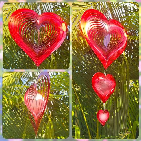 Wind Spinners Outdoor for Yard Decorations, Smooth Spinning, Stainless Steel Spinner for Yard, Outdoor Hanging (Helix Deep Green) in Kuwait