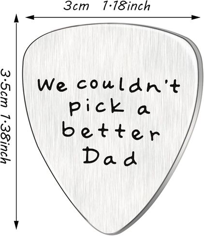 هدية عيد الأب من Plectrum للرجال لم أتمكن من اختيار جيتار أفضل للأب هدية مخصصة للأب بابا من الفولاذ المقاوم للصدأ (يمكننا ذلك) in Kuwait