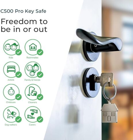 SUPRA C500 Pro Key Safe - تفضل الشرطة ذات الأمان العالي في الهواء الطلق مقاومة للهجوم بزر ضغط مثبت على الحائط آمن. صندوق قفل للمفاتيح، والسلاسل، وبطاقات الوصول in Kuwait
