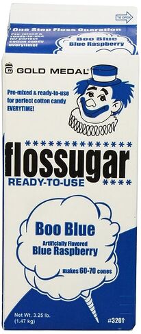 Gold Medal Products Co 3201 خيط غزل البنات المصنوع من القطن والسكر Boo-Blue Raspberry (مجموعة من 6 قطع لكل علبة) in Kuwait