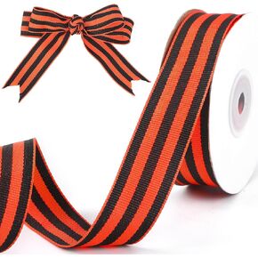 15 Yards Red White Striped Ribbons, 15mm Wide Christmas Grosgrain Craft Ribbon Xmas Candy Cane Fabric Ribbons for Holiday Gift Wrapping Decorations in Saudi Arabia