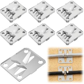 30 Pcs Aluminum Cable Holder Adhesive Wire Clamps for Cable Sliver Lightning Protection in 2.95 x 2.36 Inches(Sliver Color) in Kuwait