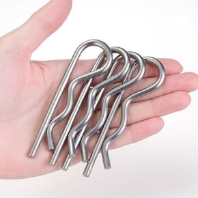 6 pcs M4 x 90 Heavy Duty 304 Stainless Steel Cotter Pins & R Clips, Spring Retaining Wire Hair Pins for Trailer, Tractors, Mower Carts, Lock Systems with Strong Spring Tension Keeper in Saudi Arabia