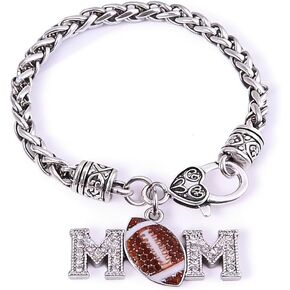 Football Bracelet for Women Men Football Mom Game Day Accessorie Fall Sports Must Haves for Moms Silver Gold Sparking Rhinestone Bracelet Cuba Bracelets in Saudi Arabia