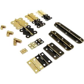 Small Long Flat Hinge with Screw Nail 12Pcs(C 20x25mm Bronze) in Kuwait