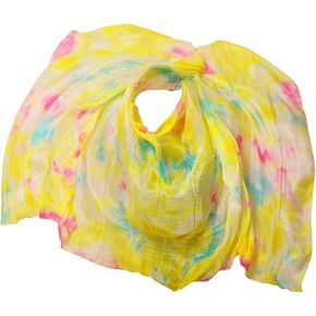 Women's Silk Belly Dance Scarf Real Silk Belly Dance Veil Tie Dyed Silk Veil 200cm&250cm&270cm Silk Veil Women's Hand Throwing Scarf Shawl For performance competitions(Color-11,250x114cm) in Kuwait