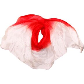 Women's Silk Belly Dance Scarf Real Silk Belly Dance Veil Shawl Women Scarf Costume Accessory Handmade Dyed Pure Silk Veil For performance competitions(Color 4-YE,L- 270X114cm) in Kuwait