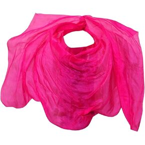 Women's Silk Belly Dance Scarf Belly Dance Silk Veil Gradient Shawl Performance Scarf Hand Made Real Silk Hand Thrown Adult Women For performance competitions(SK034,270x114cm) in Kuwait