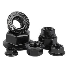 1Pcs Hexagonal Toothed Flange Nut Anti Slip Nut Galvanized/Black/Nickel Plated/304(M10-Nickelplated) in Kuwait