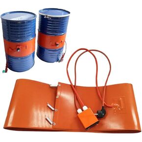 Electric Drum Heater with Adjustable Thermostat, 800W Silicone Heating Belt for 20L Pail, Honey Oil Barrel Heat Wrap, Metal Drum Heating Pad, Fast Heating Solution in Kuwait
