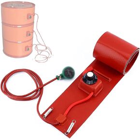Adjustable 1500W Silicone Drum Heater Band - 20-200L Waterproof Heating Pad for Viscous Liquids, Metal Pails, Honey, Oil - High-Temperature Thermostat Included in Saudi Arabia