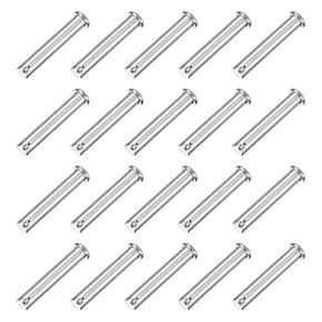 uxcell 20Pcs M6 x 60mm Single Hole Clevis Pins, 304 Stainless Steel Flat Head Hitch Pins for Trailer Latch, Mechanics Repair, Furniture Installation, Industrial Equipment in Kuwait