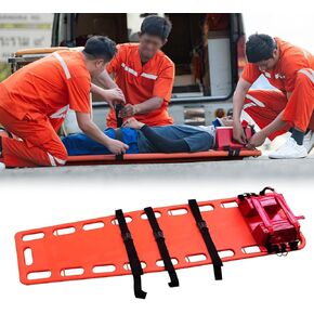 Lifesaving Stretcher Medical Stretcher Life-Saving Board with Head Immobilizer & Straps, Water Rescue Portable Stretcher Spine Board, Emergency Rescue Life Board(RED) in Kuwait