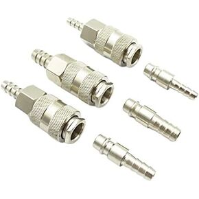 2PCS Iron Pneumatic Quick Connect Coupler Fittings Set for Compressor - Compatible with 6mm, 8mm, 10mm Hose Barbs(10mm) in Saudi Arabia