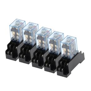 5set Relay LY2NJ 12V 24V 36V 220V 110V AC DC Small Relay 10A 8PIN Coil DPDT with Socket Base(DC 36V) in Kuwait