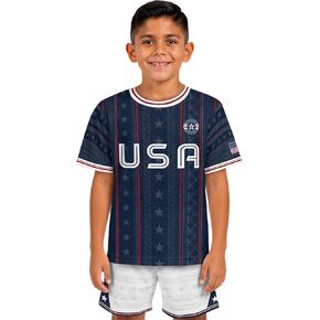 USA Soccer Jersey Kids for Boys, USA Kids Soccer Jersey Set, Girls Youth Shirts and Shorts Set in Kuwait