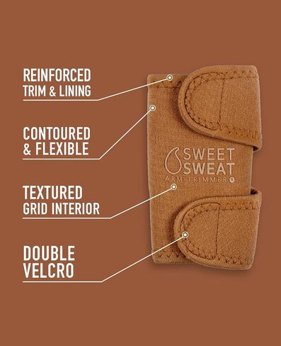 أدوات تشذيب الذراع Sweet Sweat - غطاء ذراع للياقة البدنية ممتاز لتعزيز العرق - نيوبرين - مقاس قابل للتعديل - للنساء والرجال in Kuwait