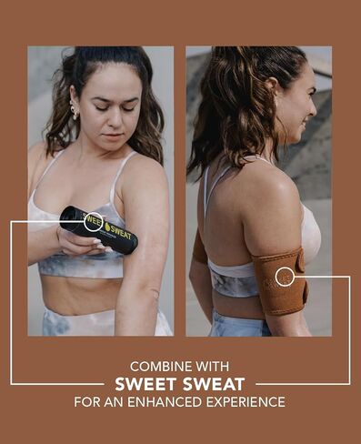 أدوات تشذيب الذراع Sweet Sweat - غطاء ذراع للياقة البدنية ممتاز لتعزيز العرق - نيوبرين - مقاس قابل للتعديل - للنساء والرجال in Kuwait