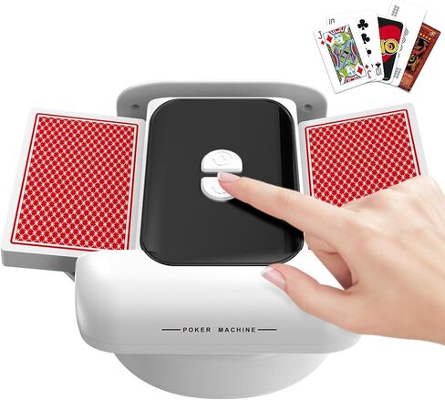 Automatic Card Shuffler with Dual Modes, 1-2 Decks, Smart Stop, Low Noise, Rechargeable & Portable Shuffler Machine for Poker, UNO, Blackjack, Skip-Bo, Phase 10 in Kuwait