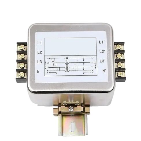 Three-Phase 380V Input EMI Terminal Block Power Supply Filter Guide Rail Frequency Conversion CW12B-10A-S 30A Interface(CW12B-40A-S) in Kuwait