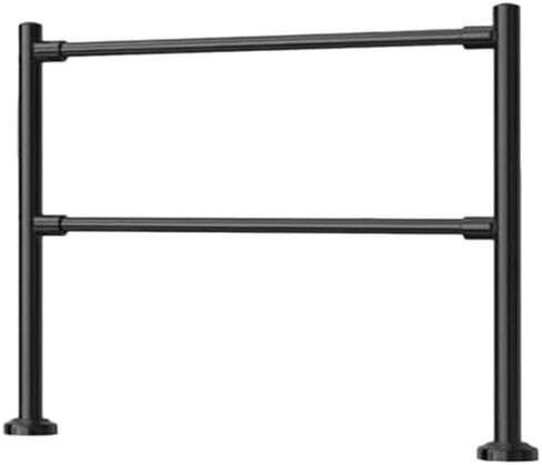 One-Way Traffic Door，Automatic Rebound Swing GateSupermarket Cashier Counter Safety Gate, Spring-Loaded Automatic Swing Door, One-Way Metal Entrance Barrier for Warehouse and Mall ，（Black200 in Kuwait